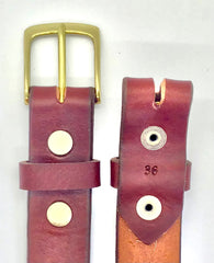 1.25" wide - all leather snap belt