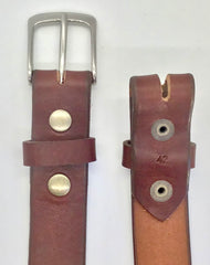 1.25" wide - all leather snap belt