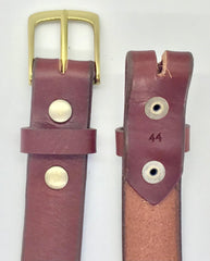 1.25" wide - all leather snap belt