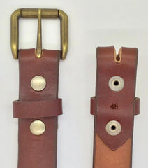 1.25" wide - all leather snap belt