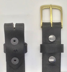 1.25" wide - all leather snap belt