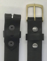 1.25" wide - all leather snap belt