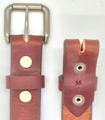 1.25" wide - all leather snap belt