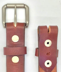 1.25" wide - all leather snap belt