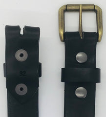 1.25" wide - all leather snap belt