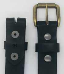 1.25" wide - all leather snap belt
