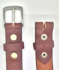 1.25" wide - all leather snap belt