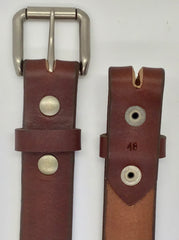 1.25" wide - all leather snap belt