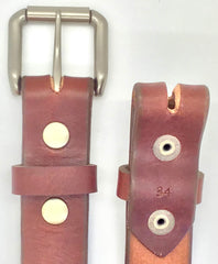 1.25" wide - all leather snap belt