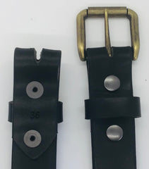 1.25" wide - all leather snap belt