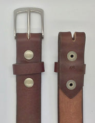 1.25" wide - all leather snap belt