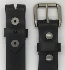 1.25" wide - all leather snap belt