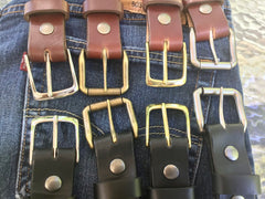 1.25" wide - all leather snap belt
