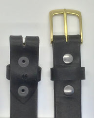 1.25" wide - all leather snap belt