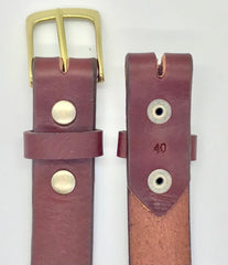 1.25" wide - all leather snap belt