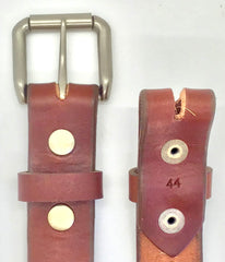 1.25" wide - all leather snap belt