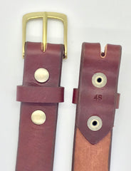 1.25" wide - all leather snap belt