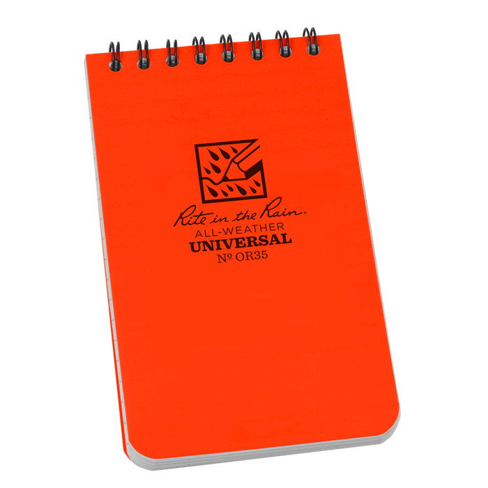 Blaze Orange notebook (3” x 5”)