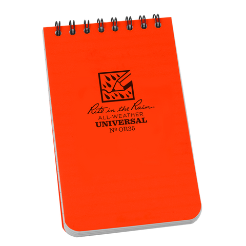Blaze Orange notebook (3” x 5”)