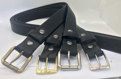 1.25" wide - all leather snap belt