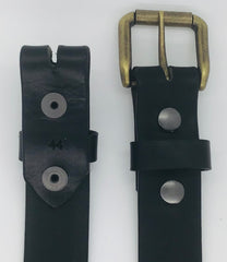 1.25" wide - all leather snap belt