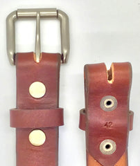 1.25" wide - all leather snap belt