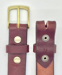 1.25" wide - all leather snap belt