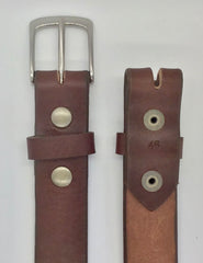 1.25" wide - all leather snap belt