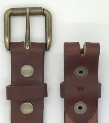 1.25" wide - all leather snap belt