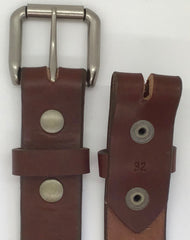 1.25" wide - all leather snap belt