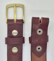 1.25" wide - all leather snap belt