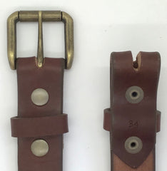 1.25" wide - all leather snap belt