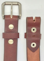 1.25" wide - all leather snap belt
