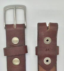 1.25" wide - all leather snap belt