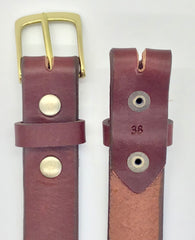 1.25" wide - all leather snap belt