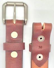 1.25" wide - all leather snap belt