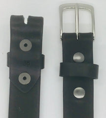 1.25" wide - all leather snap belt