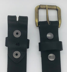1.25" wide - all leather snap belt