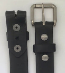 1.25" wide - all leather snap belt