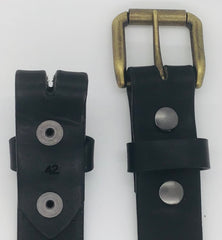 1.25" wide - all leather snap belt