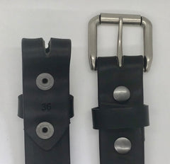 1.25" wide - all leather snap belt