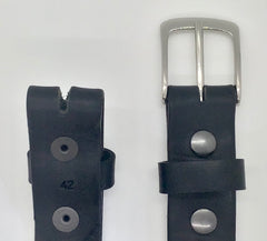 1.25" wide - all leather snap belt