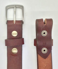 1.25" wide - all leather snap belt