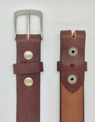 1.25" wide - all leather snap belt