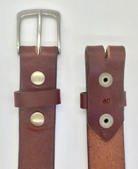 1.25" wide - all leather snap belt