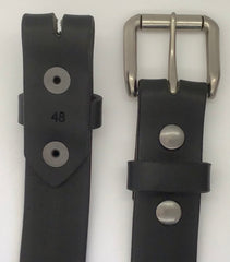 1.25" wide - all leather snap belt