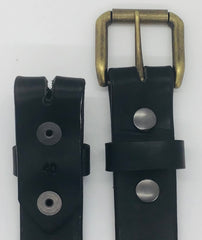 1.25" wide - all leather snap belt