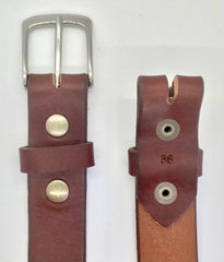 1.25" wide - all leather snap belt