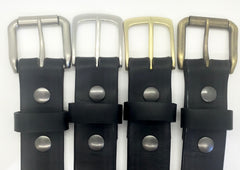 1.25" wide - all leather snap belt