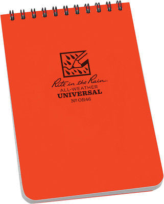 Blaze Orange notebook (4” x 6”)